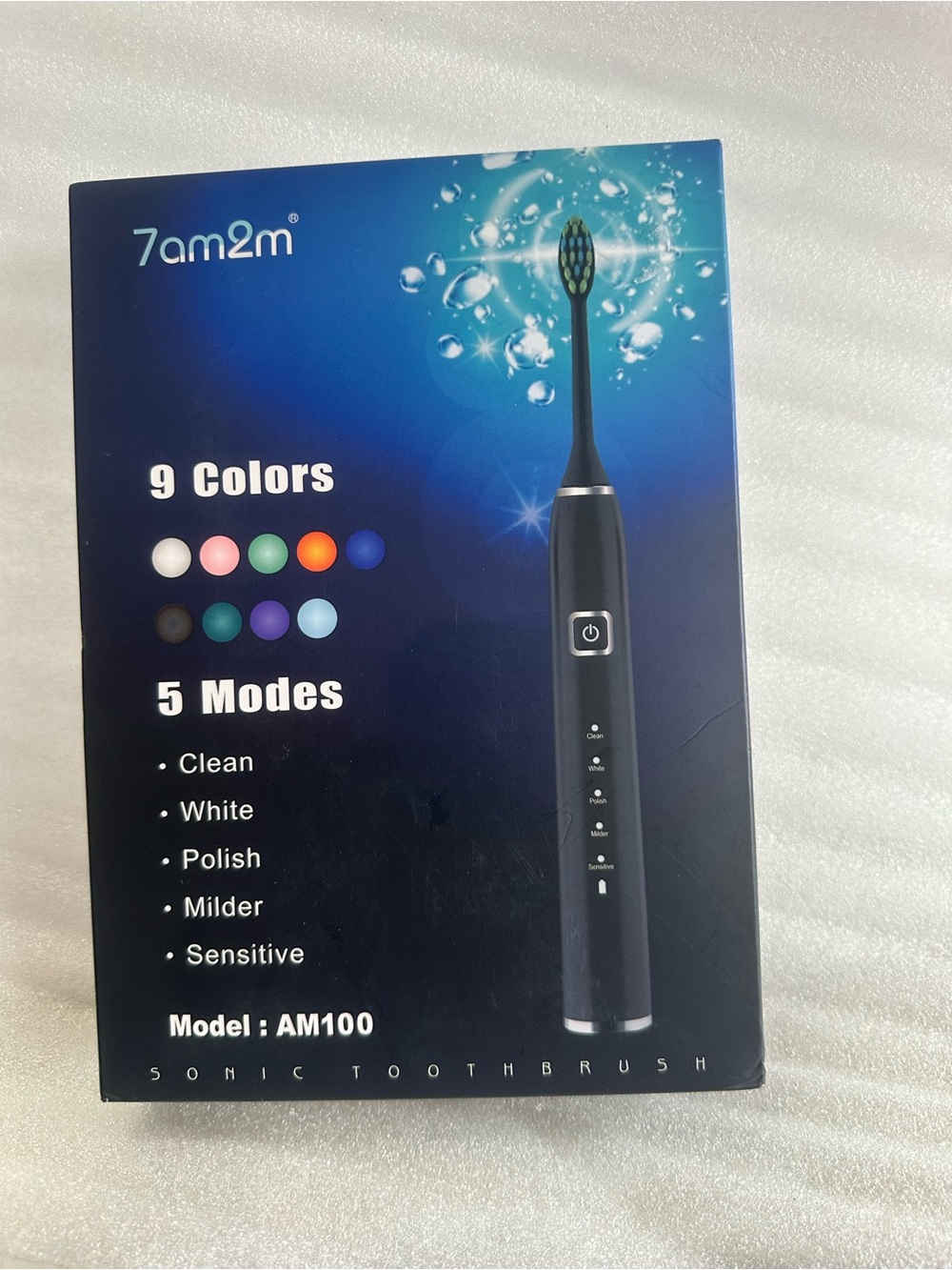 AM100 Black Sonic Electric Toothbrush - Black